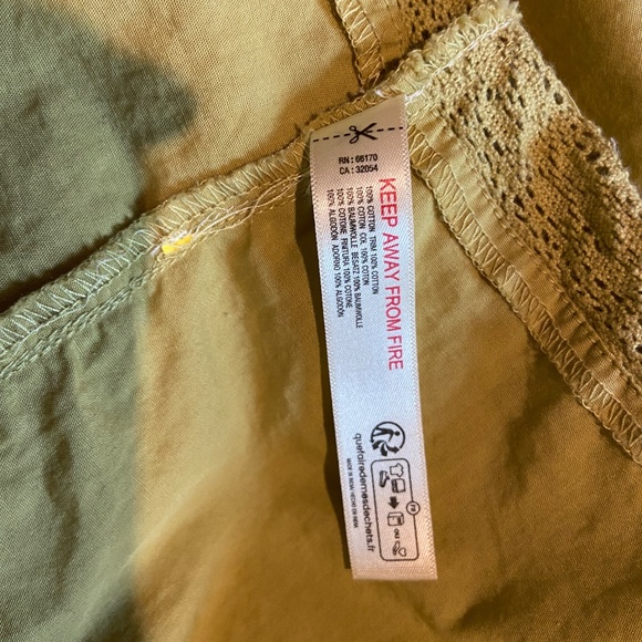 Free People Green, Spaghetti Strap, Maxi, Cotton Dress - Picture 14 of 16